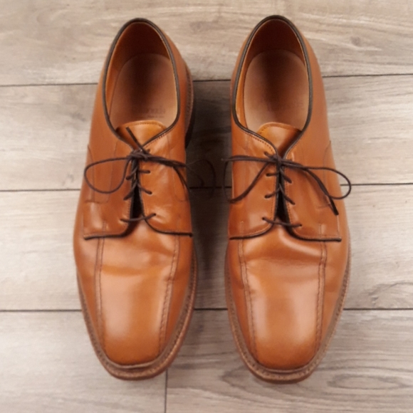 ALLEN‎ EDMONDS Hillcrest Tan Brown Oxford Lace Up Sz 10.5 D Mens Dress Shoes - Picture 2 of 9